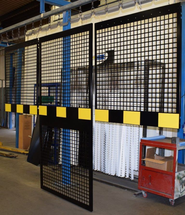 Bespoke coloured security cages CrossGuard