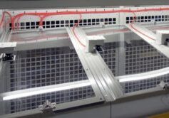 Cold aisle active roof panels link up to the fire suppression system