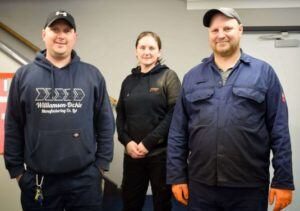 Daniel, Kelly-ann, and Daniel have been enjoying the welding course so far